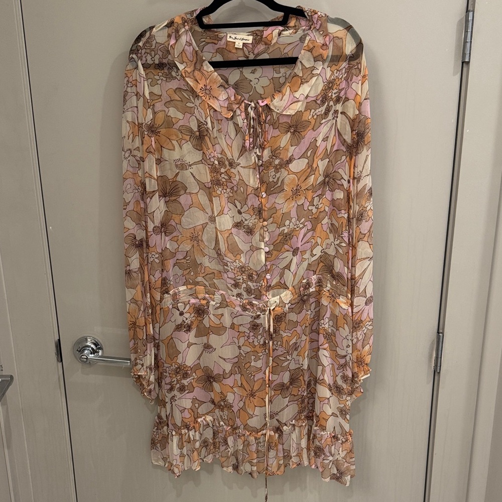 For Love And Lemons Floral Long Sleeve Dress